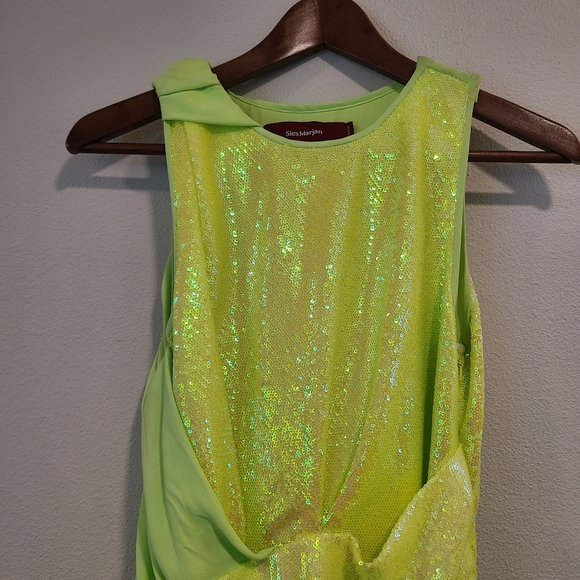 Sies Marjan Quincy Neon Sequin Wrap Dress - Picture 9 of 11